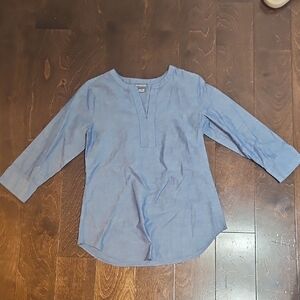 Van Heusen Light Blue Women's Blouse Tunic Size Xxsmall